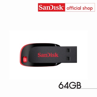 SanDisk CRUZER BLADE USB แฟลชไดร์ฟ 64GB, USB2.0 (SDCZ50_064G_B35, Black)