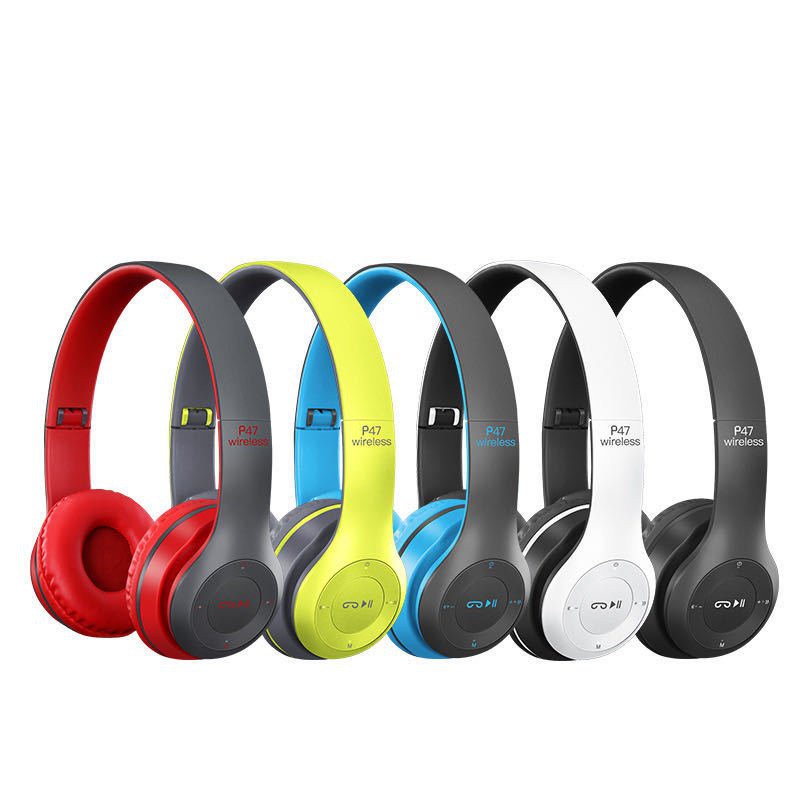 Dropshipping P47 Over Ear Foldable Haedphone Wireless Headphone Durability Audifono Headset with Mic