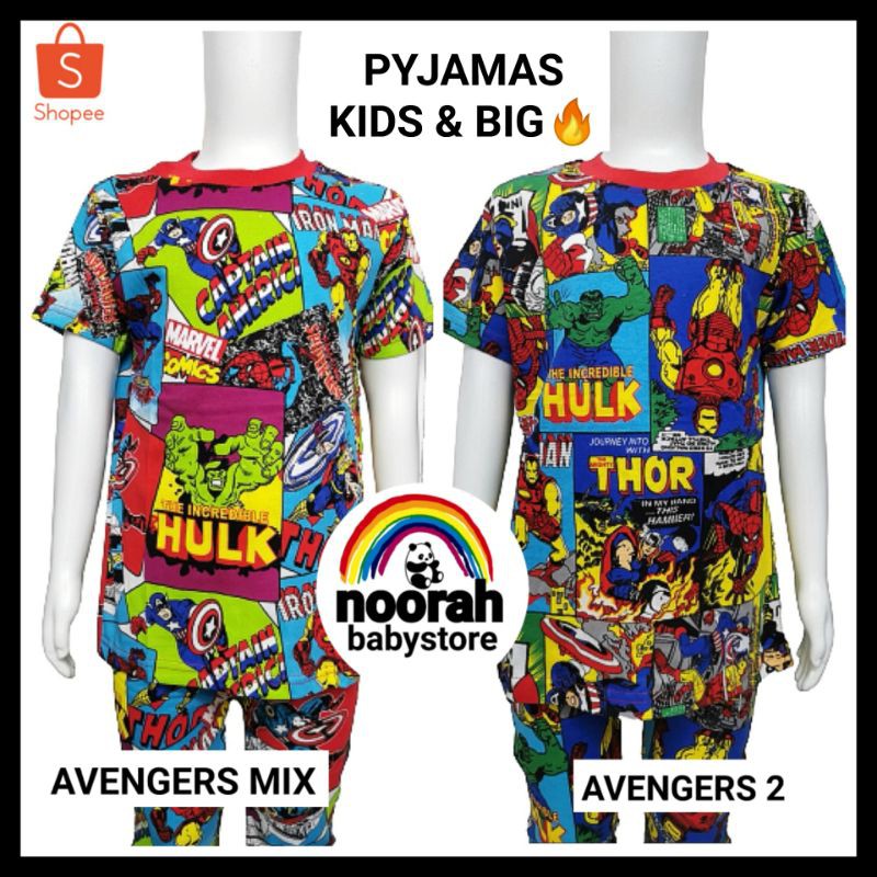 AVENGERS BOY SUPERHEROES PYJAMAS BOYS SLEEPWEAR 1Y-10Y
