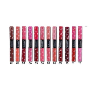 DK035 Sivanna Colors Strawberry Duo Tint Matte Shining gloss ลิปสติก 2in1 ลิปแมทท์และชายนิ่ง