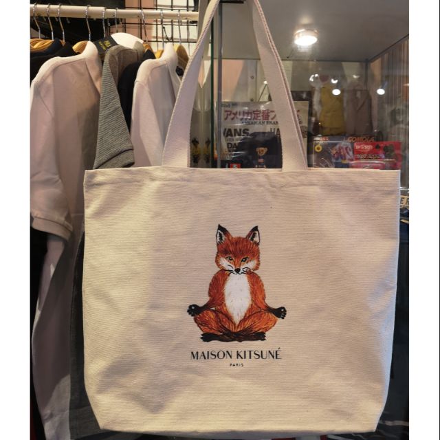 MAISON KITSUNE'TOTE BAG LOTUS FOX