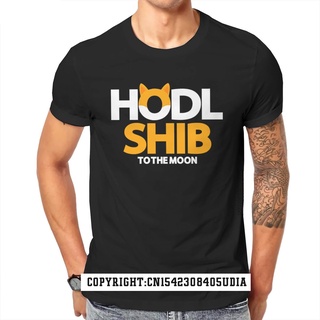 เสื้อยืดผ้าฝ้ายเสื้อยืด พิมพ์ลาย Shib Shiba Inu Crypto Cryptocurrency Coin สไตล์ฮิปฮอป แฟชั่นสําหรับผู้ชายL XL  XXL 3XL