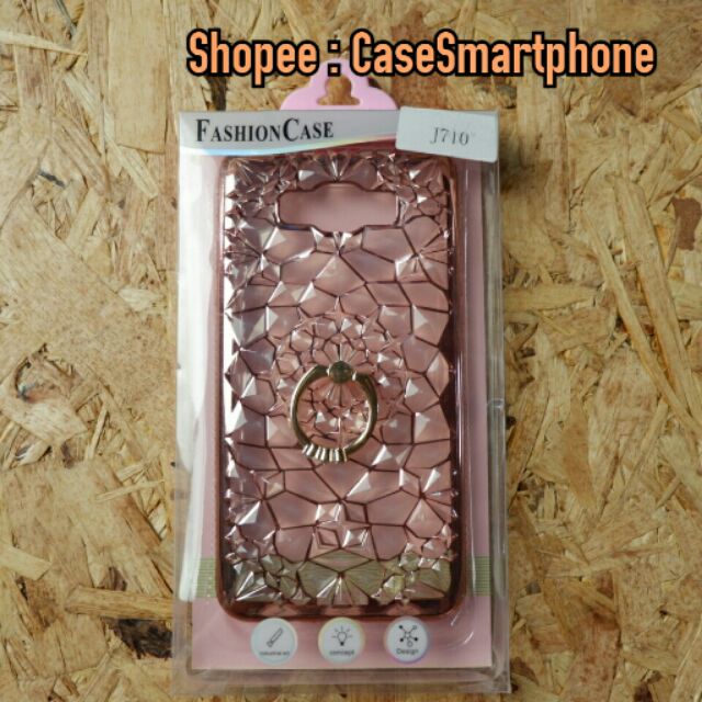 SAMSUNG J7 (2016) เคสขอบเพชร 3D💕เคสเจ้าหญิง J72016