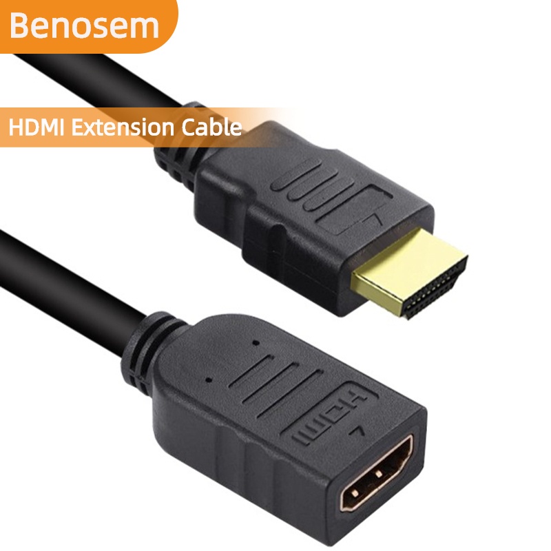 BENOSEM สายต่อ HDMI Male to Female HDMI Extension Cable 1080P 3D 30cm ขยายสำหรับ TV LCD แล็ปท็อป Boxee Xbox360 PS3 ต่อคอม สายต่อสายต่อโปรเจคเตอร์ สายแปลง