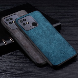 เคสหนัง PU พรีเมี่ยม กันรอยขีดข่วน สีพื้น สําหรับ Redmi 10C