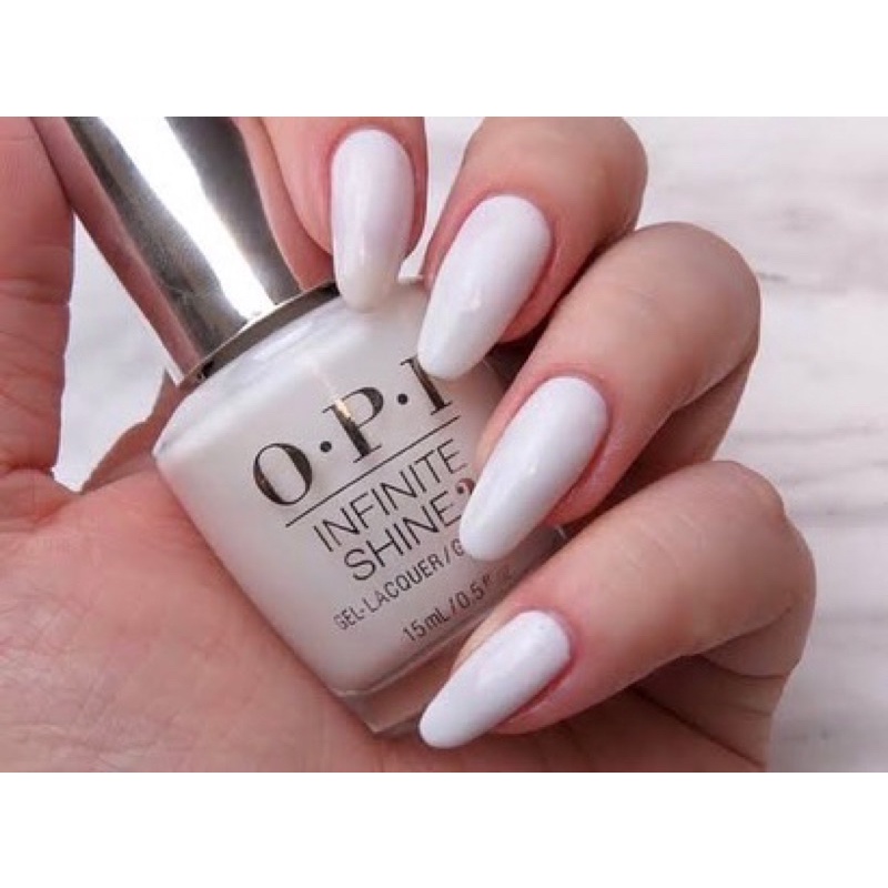 พร้อมส่ง OPI Infinite shine Alpine Snow สีขาว ของต้องมี ทาเดี่ยว french nailรุ่น Infinite shine กึ่งเจล ไม่ต้องอบ
