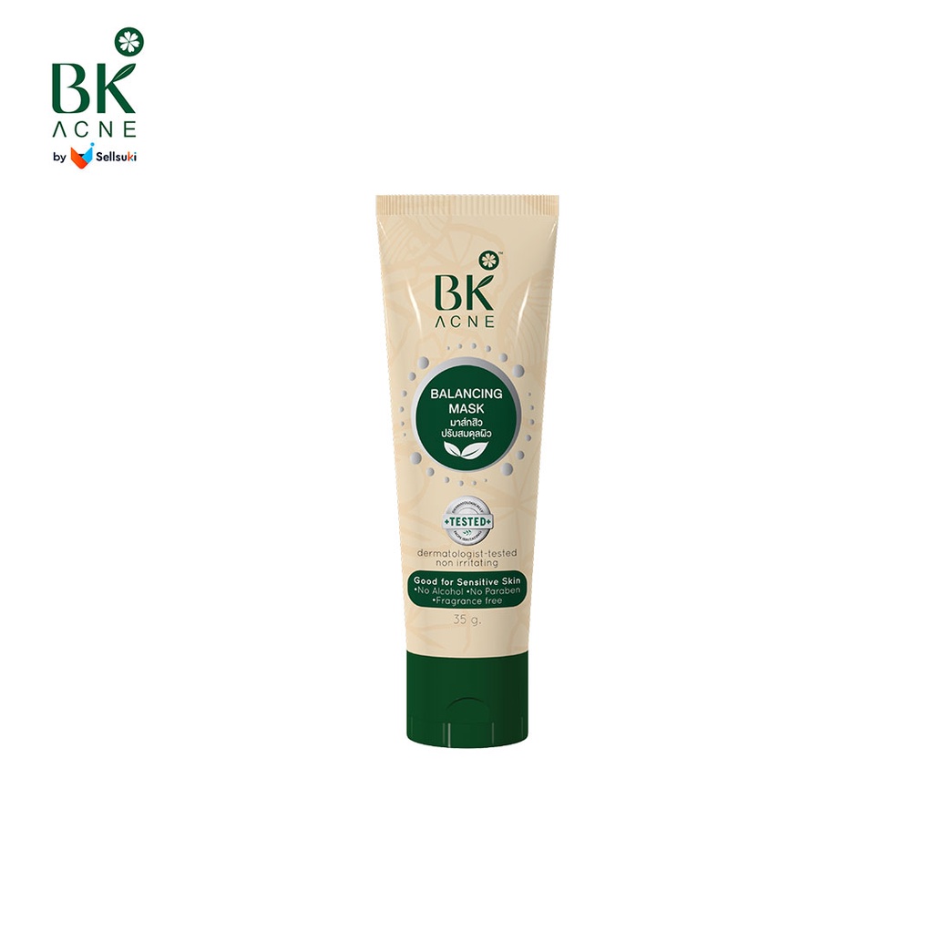 BK ACNE BALANCING MASK (หลอด) มาส์กสิวในตำนาน เพิ่มประสิทธิภาพสิวยุบ คุมมัน มาส์กสิว bk มาส์กลดสิว ม