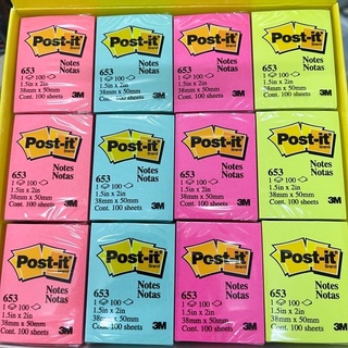 Post-it Notes โพสต์-อิท โน้ต 3M 653 1.5inx2in