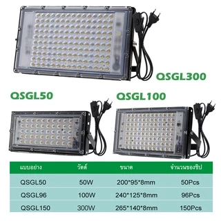 ไฟเลี้ยงต้นไม้ LED Grow Light ปลูกต้นไม้ 50W 100W 300W ไฟปลูกพืช ไฟเลี้ยงต้นไม้ full spectrum โคมไฟโรงเรือนปลูกต้นในร่ม