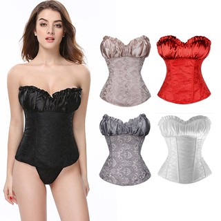 ชุดชั้นในลูกไม้เซ็กซี่สำหรับผู้หญิง Corset Sexy Steampunk Corsets And Bustiers Slimming Underwear Corsage Sexy Lingerie Wedding Lace