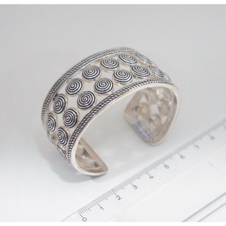 Artisan by nk - กำไลเงินแท้ลายก้นหอย (Silver Cuff Bangle-Spiral Motifs-