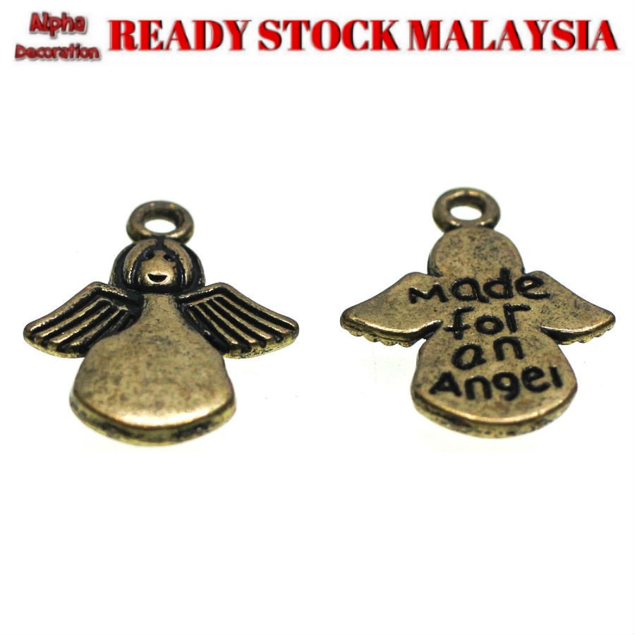 18x13 มม. Charm ลูกปัดทองเหลืองโบราณสังกะสีอัลลอยด์ Angel Shape พร้อม Made สําหรับ Angel 20 ชิ้น/pck