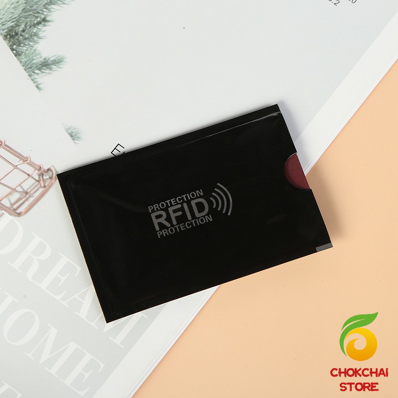 Chok ซองอลูมิเนียมใส่บัตรเครดิต กันขโมยข้อมูล RFID กันขโมย ปลอกการ์ดฟอยล์ bank card case