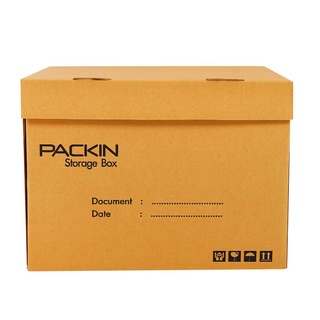 กล่องฝาครอบ PACK IN 36.8X42.2X30.5 CM กล่องและกระดาษ CARTON STORAGE BOX PACK IN 36.8X42.2X30.5CM อุปกรณ์แพ็คกิ้ง