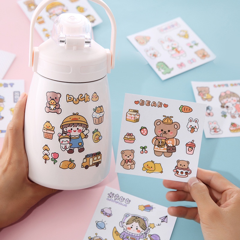 สติ๊กเกอร์มัลติฟังก์ชั่นสติ๊กเกอร์ถ้วยน้ํา pvc series 1 ชิ้น 9 ถึง 12 ชิ้น