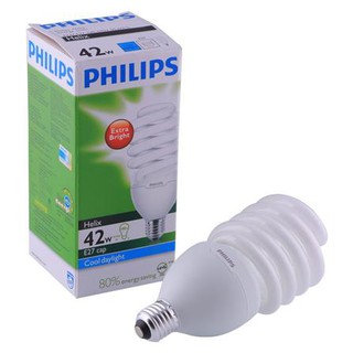 อุปกรณ์เพิ่มความสว่าง หลอดประหยัด PHILIPS HELIX 42 วัตต์ E27 COOLDAYLIGHT