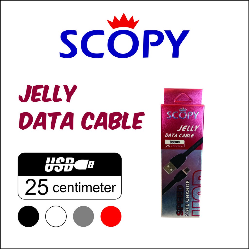 Scopy Jelly Type C USB Data Cable 0.25CM
