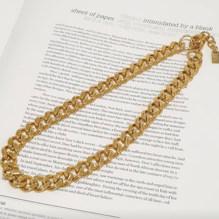 LAC.COLLECTION - Gold Chain Necklace 12mm สร้อยคอโซ่สีทอง/เงิน ขนาด 12mm