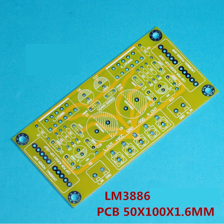 LM3886 บอร์ดแอมป์ PCB Stereo Power Amplifier บอร์ด ขยายเสียง ขนาด