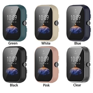 เคส PC ป้องกันเต็มจอ พร้อมกระจกนิรภัย สําหรับ Huami Amazfit BIP 3 / BIP 3 Pro watch Cover