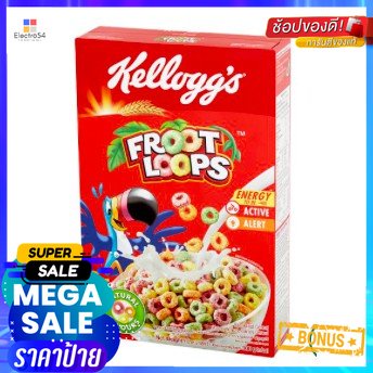 Kellogg's Fruit Loops 300g ข้าวโพดข้าวสาลีข้าวบาร์เลย์ธัญพืชอาหารเช้าซีเรียล