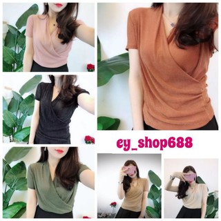 Ey_shop688พร้อม​ส่ง​1815 เสื้อดีไซน์เกาหลีแขนสั้น💕💕