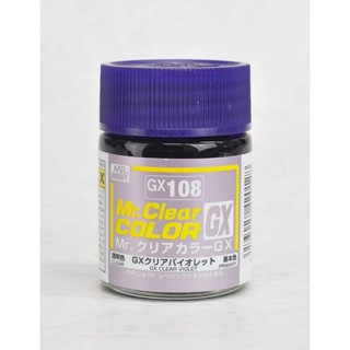 สีมิสเตอร์ฮอบบี้ Mr.CLEAR COLOR GX108 CLEAR VIOLET 18ml