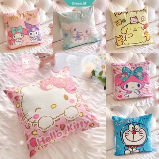 ปลอกหมอน ผ้ากํามะหยี่ขนนิ่ม ลายการ์ตูน Sanrio Kuromi Cinnamoroll Melody สําหรับตกแต่งบ้าน โซฟา [GM]