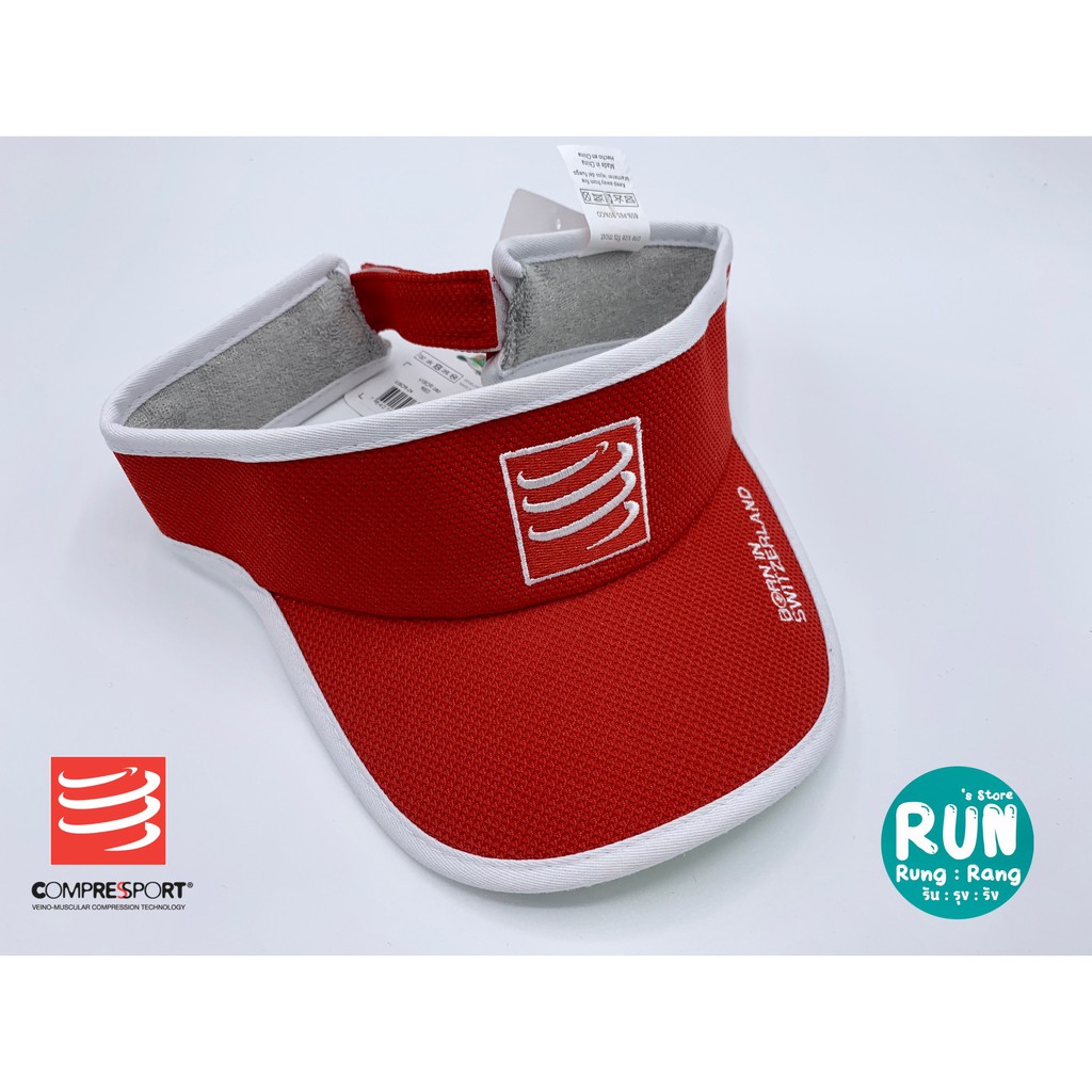COMPRESSPORT ANTI SWEAT RUN VISOR (Red) Shopee Thailand