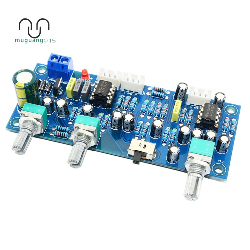 🔥บอร์ดขยายเสียงซับวูฟเฟอร์ 2 . 1 channel preamp pre -amp ne 5532