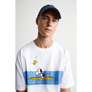 เสื้อยืดโอเวอร์ไซส์ZARA SNOOPY ® PEANUTS PRINT T-SHIRT แท้💯%S-3XL