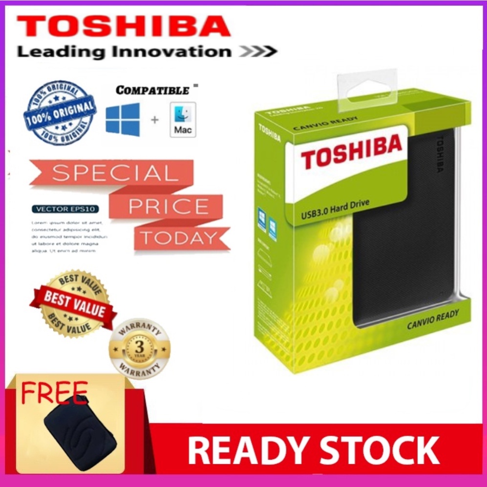 Toshiba ฮาร์ดดิสก์ภายนอก 500GB 2TB 1TB Canvio Basics / Canvio Advance Portable HDD USB 3.0