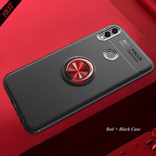 เคสโทรศัพท์ซิลิโคน + แหวนโลหะสําหรับ Huawei Honor 8x / 8 X Max / P9 P 10 / Mate 9 10 Proกรณี