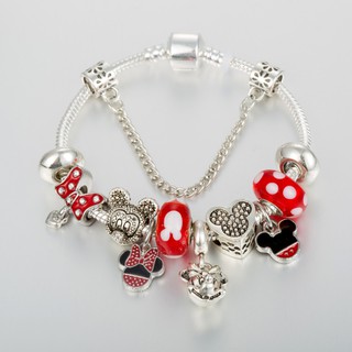 สร้อยข้อมือแฟชั่น : Mickey Pandora Style Bracelet