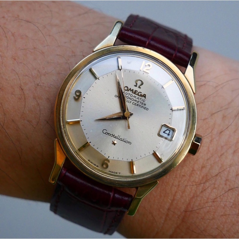 Vintage Omega Constellation Pie Pan Automatic หอดูดาว ขาสิงห์ 12 เหลี่ยม ทองหุ้ม หลักตัวเลขสลับหลักข