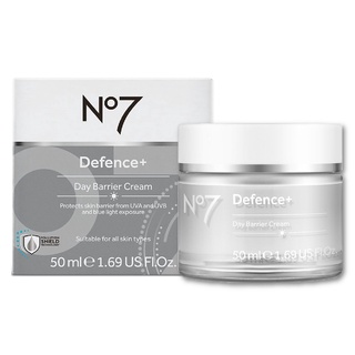 No7 Defence+ Day Barrier Cream 50ml ครีมบำรุงผิวหน้าสำหรับตอนกลางวันสูตรลดริ้วรอยประสิทธิภาพสูงจากต่างประเทศ