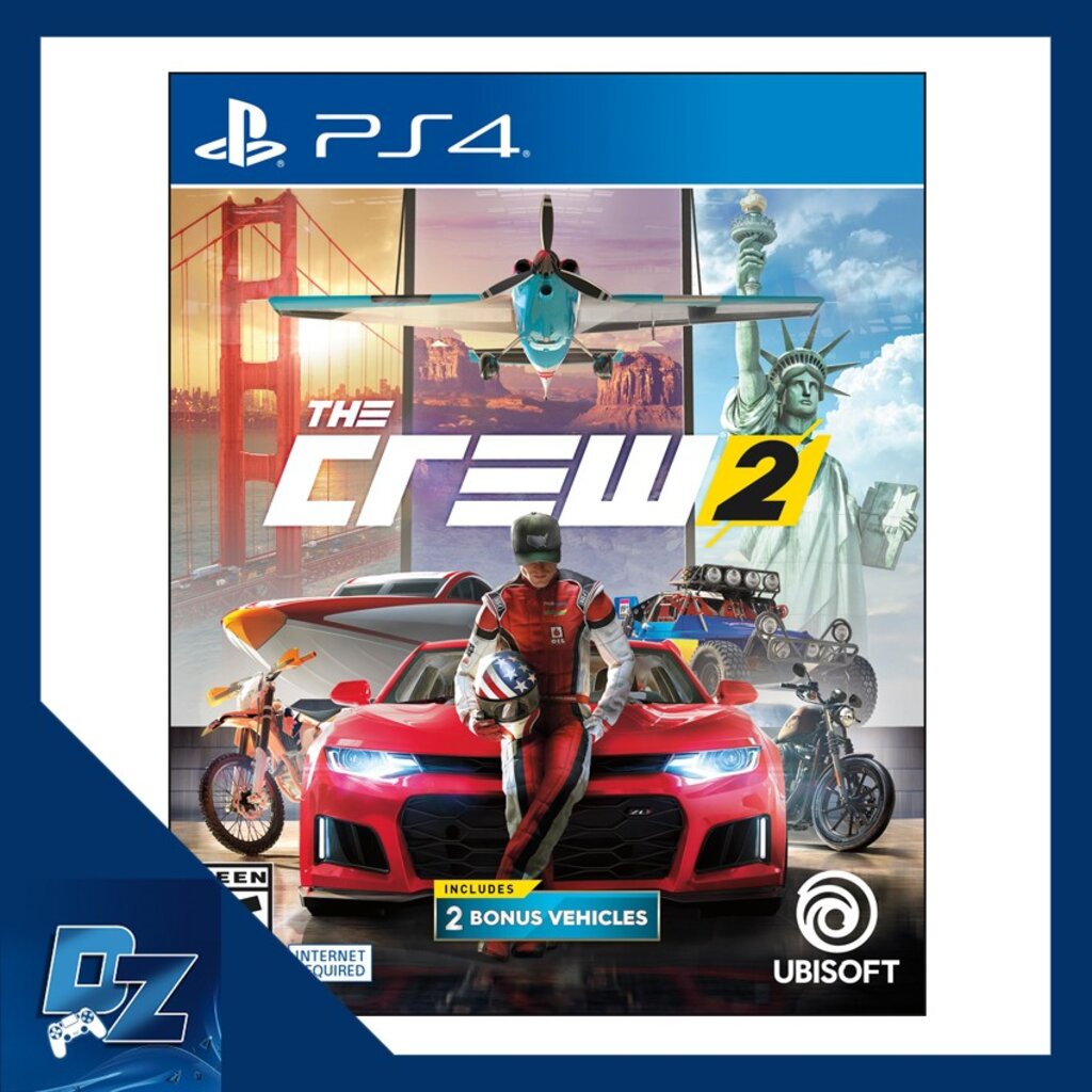 The Crew 2 PS4 Games Z3 มือ 1 New &amp; มือ 2 Used สภาพดี แผ่นใสกิ๊ง [แผ่นเกมส์ PS4] [แผ่น PS4 แท้] [PS4 Game]