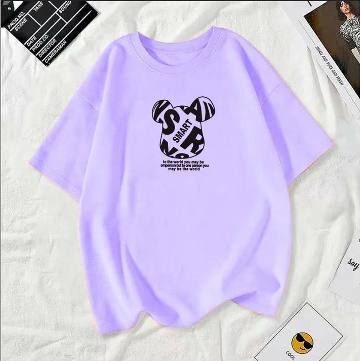 2022 เสื้อยืดผู้หญิงผู้ชายใส่สบาย ๆ พิมพ์ลายแขนสั้นคอกลมเสื้อยืดหญิงชายฤดูร้อนเนื้อผ้านิ่มT-674