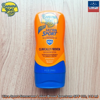 Banana Boat® Ultra Sport Sunscreen Lotion Broad Spectrum SPF 100, 118 ml บานาน่า โบ๊ท สปอร์ต อัลตร้า โลชั่นกันแดด