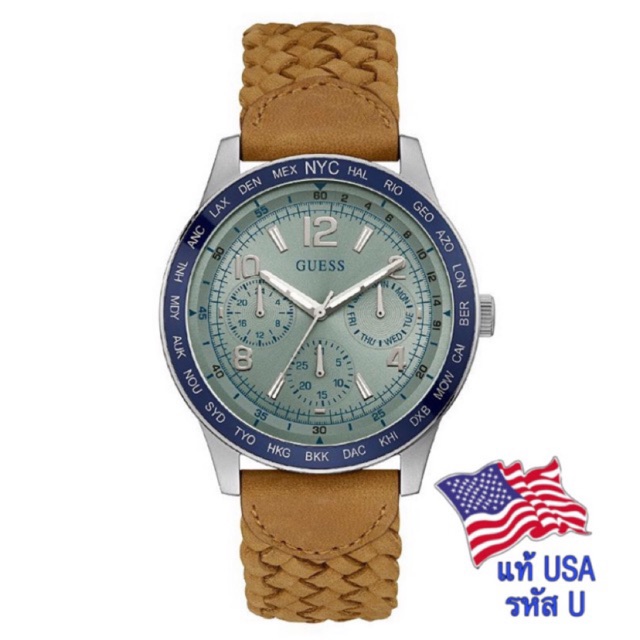 นาฬิกา Guess watch แท้ USA รุ่น Canyon สีฟ้า-น้ำตาล (U1244G1)