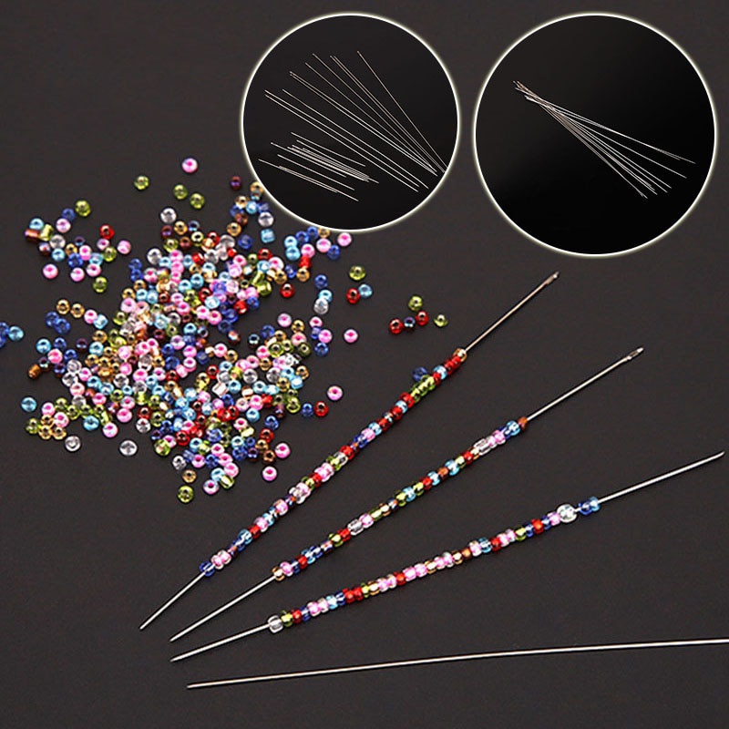 เข็มร้อยลูกปัด 40 มม. 100 มม. สําหรับทําเครื่องประดับ งานฝีมือ 10 ชิ้น
