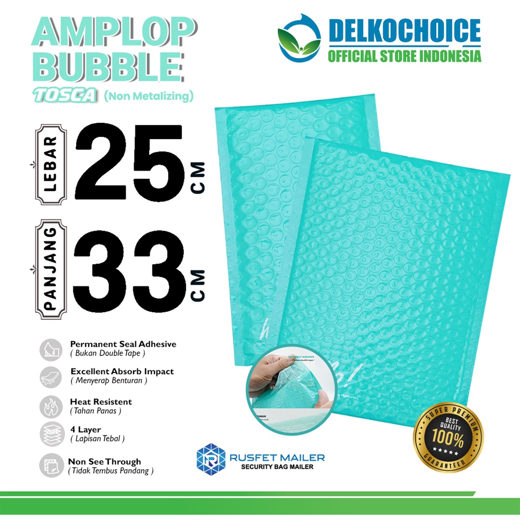 Bubble Mailer TOSCA Envelope 25x33cm Bubblewrap Packing Online Envelope Rusfet PREMIUM / UNIT