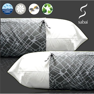 sabai cover ( x 2 ผืน ) ปลอกหมอนข้างชั้นในไทเวค® / ปลอกหมอนกอดชั้นในไทเวค® กันน้ำ ระบายอากาศ ปราศจากไรฝุ่น - SIZE M ( Free Size / Standard Size )