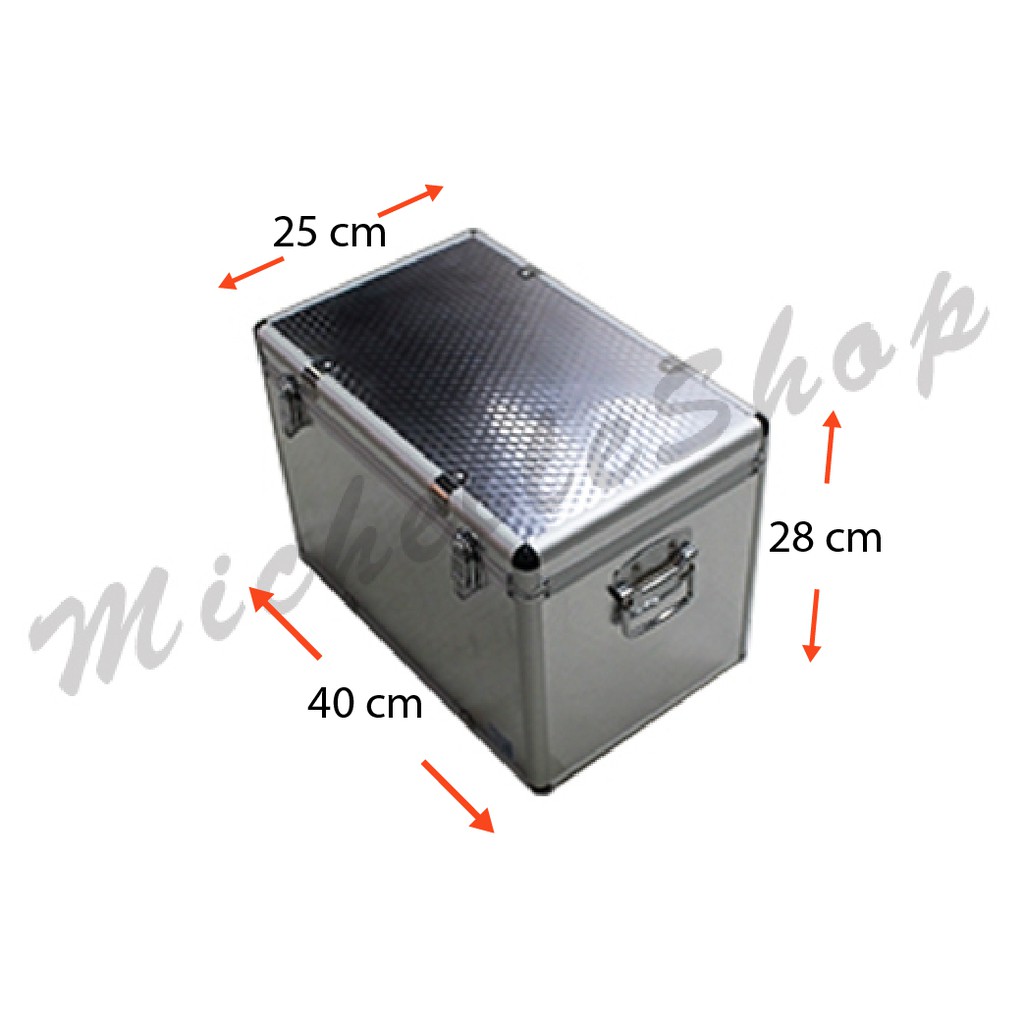 กระเป๋าอลูมิเนียม กล่องอุปกรณ์ tool box กล่องใส่เครื่องมือช่าง และกระเป๋าจัดเก็บเครื่องมือ กล่องใส่ไมค์ 40x28x25 cm.