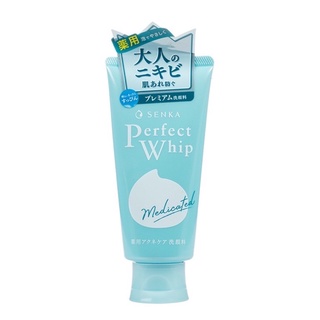 โฟมล้างหน้า Senka Perfect Whip Medicated เพอร์เฟค วิป แอคเน่ แคร์ โฟมไมโครหนาแน่น ป้องกันสิวและผิวหยาบกร้าน