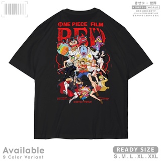 Kaos เสื้อยืด ลายการ์ตูนอนิเมะ ONE PIECE RED FILM CREW MUGIWARA - Baju Distro Japanese Manga x A2501 Kisetsu