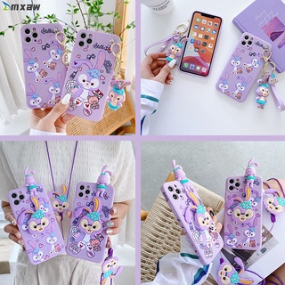 เคสซิลิโคนนิ่ม ลายการ์ตูนกระต่าย พร้อมสายคล้องมือ สําหรับ Samsung Galaxy M62 F62 S21 Ultra S10 Plus A02S M02S A10S M01S