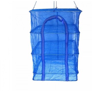 มุ้งตากอาหาร 3 ชั้น ขนาด 40X40X65 สีน้ำเงิน