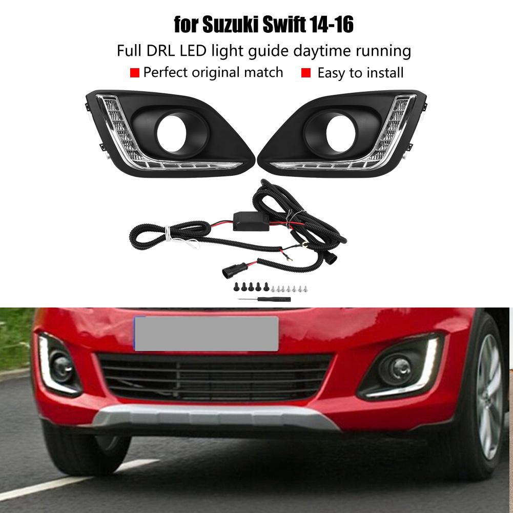 1 Pair Car Daytime Running Light DRL LED Daylight Fog Lamp Cover for