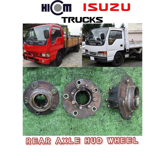 ISUZU ELF NPR HICOM MTB140 MTB145 MTB150 LORRY REAR AXLE HUD HEAD WHEEL(5Hx8H) 🇯🇵ใช้แล้ว🇯🇵